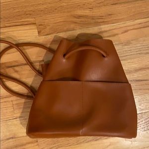 Faux leather backpack